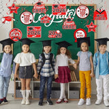 31 Pieces Graduation Decorations Class Of 2026, Graduation Hanging Swirl Congrats Grad And Graduation Party Decorations(Red, Black)