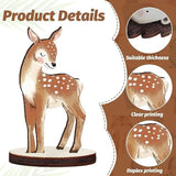 12 Pcs Woodland Animals Wooden Animal Cutout Shapes Forest Painted Woo