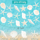 Starfish Seashell Party Banners 3Pcs Ocean Nautical Birthday Hanging Decor
