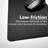 3-Pack Mouse Pads, Non-Slip Rubber Base, Waterproof Smooth Surface For Office, Home & Gaming, 10.3 X 8.4 Inches, Black