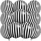 10pcs Black White Striped Balloons 18 Inch Halloween Party Decorations