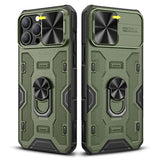 For 13 Pro Max Case, 12 Pro Max Case With Kickstand Camera Cover With Built-In 360° Rotate Ring Stand Magnetic Magnet Protective Phone Case For 13 Pro Max/12 Pro Max -Green