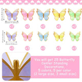 15-Piece Golden Butterfly Table Centerpieces for Birthday and Theme Party Decor