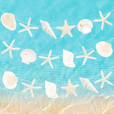 Starfish Seashell Party Banners 3Pcs Ocean Nautical Birthday Hanging Decor