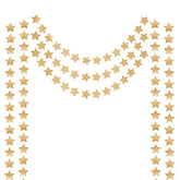 2Pcs Double Side Glitter Paper Star Garland Christmas Galaxy Banner Ch