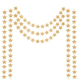 2Pcs Double Side Glitter Paper Star Garland Christmas Galaxy Banner Ch