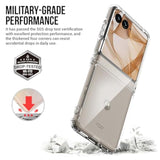 For Motorola Razr 2024/2025 Case: Military-Grade Shockproof Phone Cover With Tempered Glass Screen Protector, Anti-Scratch & Reinforced Bumpers - Crystal Clear