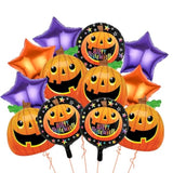 Halloween Foil Balloons β Scary Pumpkin, Orange & Purple Star Party Decorations