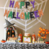 Halloween Glitter Banner: "Happy Halloween" Garland Party Decoration