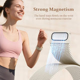 Magnetic Metal Milanese Mesh Bands Compatible with Galaxy Watch 8 Band 40mm 44mm/Galaxy Watch 8 Classic Band 46mm for Women, Stainless Steel