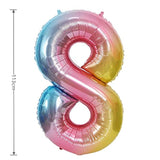 40 Inch Large Foil Helium Number Balloon Birthday Wedding Party 0-9 (Baby Blue, 8)