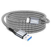 10Ft Usb-C Cable 10Gbps Data Transfer, Braided Type C Fast Charging Usb 3.2 Gen 2 To Usb C Charger Cord For Oculus Quest 2, Iphone 16/15 Pro, Samsung Galaxy S23/S22/S21/S20, Moto G9, Pixel 8/7, Webcam