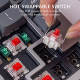 Q2 Wired Custom Mechanical Keyboard Knob Version, 65% Layout Qmk/Via Programmable Macro With Hot-Swappable Gateron G Pro Red Switch Double Gasket Compatible With Mac Windows Linux (Grey)