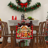 Merry Christmas Table Runner Christmas Gingerbread Tablecloth Christmas Xmas Winter Holiday Decorations And Supplies For Home Kitchen Table-13×72''