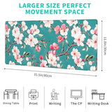 Floral Gaming Mouse Pad,12X31.5In Non-Slip Rubber Spring Flower Desk Mat,Large Extended Mousepad For Office Home Laptop,Mice Pads Gifts,Game Lover Deskmat Decor (Cherry Blossom 02)