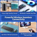 Long Range Usb Bluetooth 5.3 Adapter For Pc, Wireless Dongle Enhanced Antenna For Laptop Desktop Computer Windows 11 10 8.1 7, Linux, Pair N Play Headphones Speaker Mice Keyboard Controller