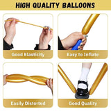 Metallic Long Balloons Art Kit For Twisting, Chrome 260Pcs Skinny Modeling Balloons Supplies For Birthday Party Wedding Festival Decorations