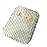 Gingham Puffy Laptop Sleeve 11-13 Inch Y2K Coquette Carrying Laptop Bag Fairycore Cover Pouch Sleeve Computer Liner Bag (11 Inch,Green)