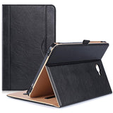 ProCase Leather Case for Galaxy Tab A 10.1-inch 2016 (SM-T580 T585 T587), Stand Folio Cover for Galaxy Tab A 10.1" Tablet (NO S Pen Version) with Multiple Viewing Angles Card Pocket -Black