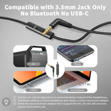 Headphones Wired With Microphone, Over Ear Foldable 3.5Mm Plug In Headphones With 4.9Ft Tangle-Free Nylon Cord For Tablet, Laptop, Mp3/4, School, Airplane Travel (Black)