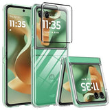 Clear Case For Motorola Razr 2025,Razr 2025 Phone Case With Screen Protector,Slim Thin Shockproof Protective Case Cover For Moto Razr 2025,Transparent