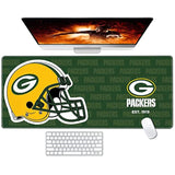 Large Gaming Mouse Pad With Non-Slip Rubber Base For Laptop Computer Desktop Keyboard,Green Design Stitched Edges Mouse Desk Mat For Football Sport Fans