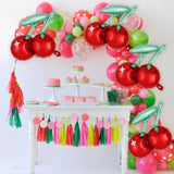 6 Pcs 20" Cherry Foil Balloons Red Fruit Mylar for Summer Parties & Showers