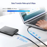 Cable Matters Micro USB 3.0 Cable - 10ft, External Hard Drive Cable, USB to USB-Micro B Cord, Compatible with Seagate, LaCie, Toshiba, Samsung, Western Digital/WD External Hard Drive, Black