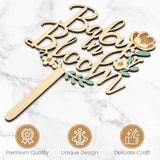 “Baby in Bloom” cake topper for baby shower party decoration