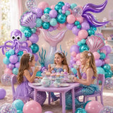 133PCS Mermaid Balloon Arch Kit for Mermaid Birthday Decorations