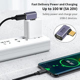 Right Angle Usb C Adapter For Usb 4 Cable, 40Gbps Usb 4 Cable Adapter, 8K Vide