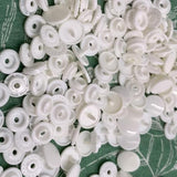1000Set Kam Resin Snap Buttons T5 White Color