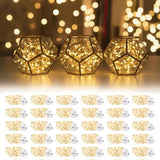 30 Pack Fairy Lights Battery Operated, 7Ft 20 Led Waterproof Outdoor String Lights For Home Christmas Table Centerpiece