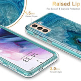 For Samsung Galaxy S21 Plus Case,Military Grade Passing 21Ft Drop Test,Rugged Cover With Fashionable Designs For Women Girls,Protective Phone Case For Galaxy S21 Plus 6.7" Agate Stone