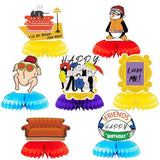 7pcs Friend Friends Desk Honeycomb Centerpieces, Party Decorations Suppliers for Birthday, Home, Camping