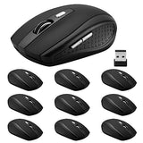 2.4Ghz Wireless Mouse - 6 Button, Nano Receiver For Laptop, Pc, Chromebook, Notebook, Office - 10 Pack
