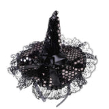 Halloween Witch Hat Headband For Halloween Costume Dress Up Party Supplies (Black)