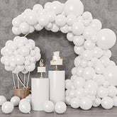 129Pcs White Balloons Different Sizes 18 12 10 5 Inch For Garland Arch