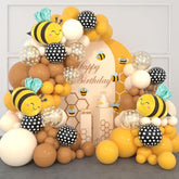 Bumble Bee Balloon Garland Kit,Yellow Coffee Black And Beige Bee Balloon Arch For Sweet Honey Bee Baby Showers,Gender Reveal Mama To Bee Party Fall Wedding Birthday Party Supplies