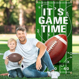 Football Door Cover,Football Party Decorations, It'S Game Time Banner Rugby Tailgate Theme Hanging Banner For Game Day Touchdown Sport Birthday Party Indoor Outdoor Supplies
