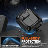 Compatible With Samsung Galaxy Buds 3 Case & Galaxy Buds 3 Pro Case,Full Body Shockproof Hard Shell Protection Design,With Secure Lock Clip & Cleaning Kit -Black