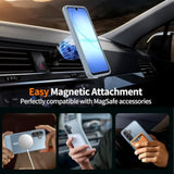 Hualele Magnetic Phone Case for Samsung Galaxy A16/A17 5G with Metal Stand, Military Grade Drop Protection, Shockproof Kickstand, Light Blue