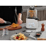 Small Silicone Tongs 7-Inch Mini Serving Tongs, Set Of 3 (Black Gray White)