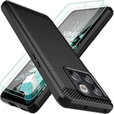 For Oneplus 10T Case,Oneplus 10T Phone Case With Screen Protector Shock-Absorption Flexible Tpu Rubber Protective Cell Phone Cover For Oneplus 10T 5G(Black)