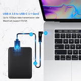Usb C To Usb 3.0 Adapter 90 Degree (3 Pack), Usb-A 3.0 Female To Usb-C 3.1 Male Right Angle Otg Adapter Compatible With Macbook Pro, Laptop, Samsung Galaxy, Type-C Phones And More