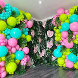 73-Pc Teal Birthday Balloon Set in Assorted Sizes for Tropical & Flamingo Parties