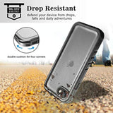 Waterproof Case For Iphone Se 3Rd 2022/Iphone Se 2Nd 2020/Iphone 7/8 - Full Body Shockproof Dustproof Phone Screen Protector Rugged Waterproof Case For Iphone Se3/Se2/7/8 (Black)