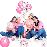 100 Pcs Breast Cancer Awareness Latex Balloons Pink Ribbon Decor