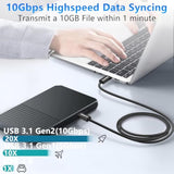 Usb C-C Video Cable 6.6Ft, 4K Usb Type-C Monitor Cable Support 100W Fast Charg