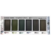 Kuretake Gansai Tambi 6 Color Set-Deep Graphite -MC20GR6V